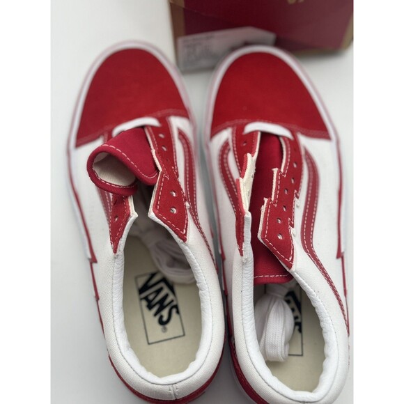Vans Old Skool Bolt Shoes-Two Tone Red White-size 7 men’s, 8.5 women’s-NEW!! main image 5
